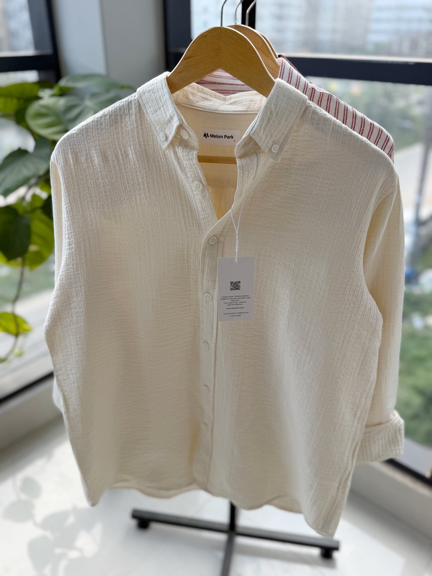 Cotton classic shirt - Cloud Off white