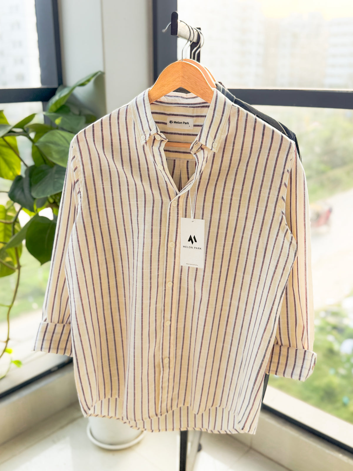Gentle stripe shirt - Butter Glow