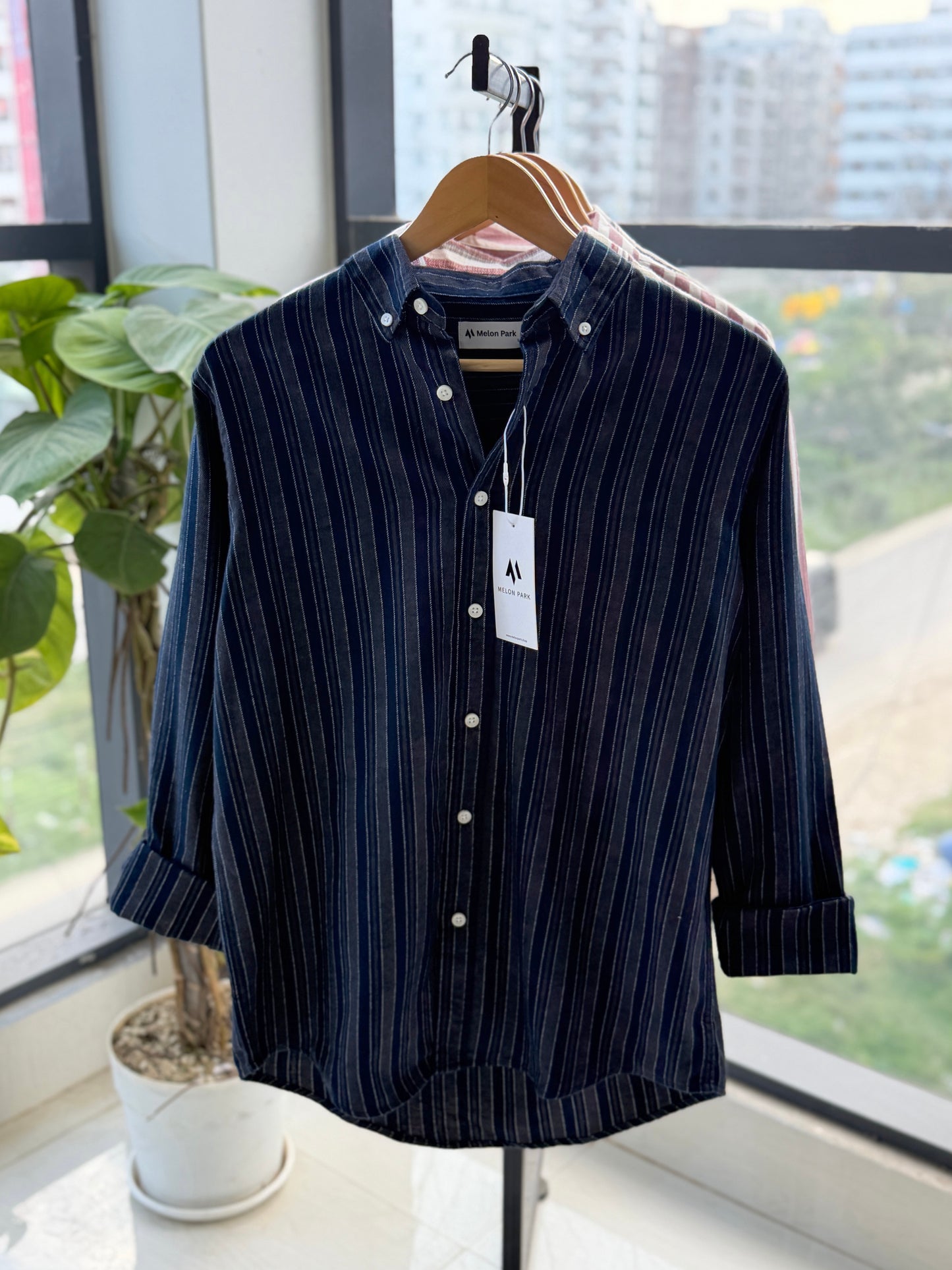Gentle stripe shirt - Midnight tide