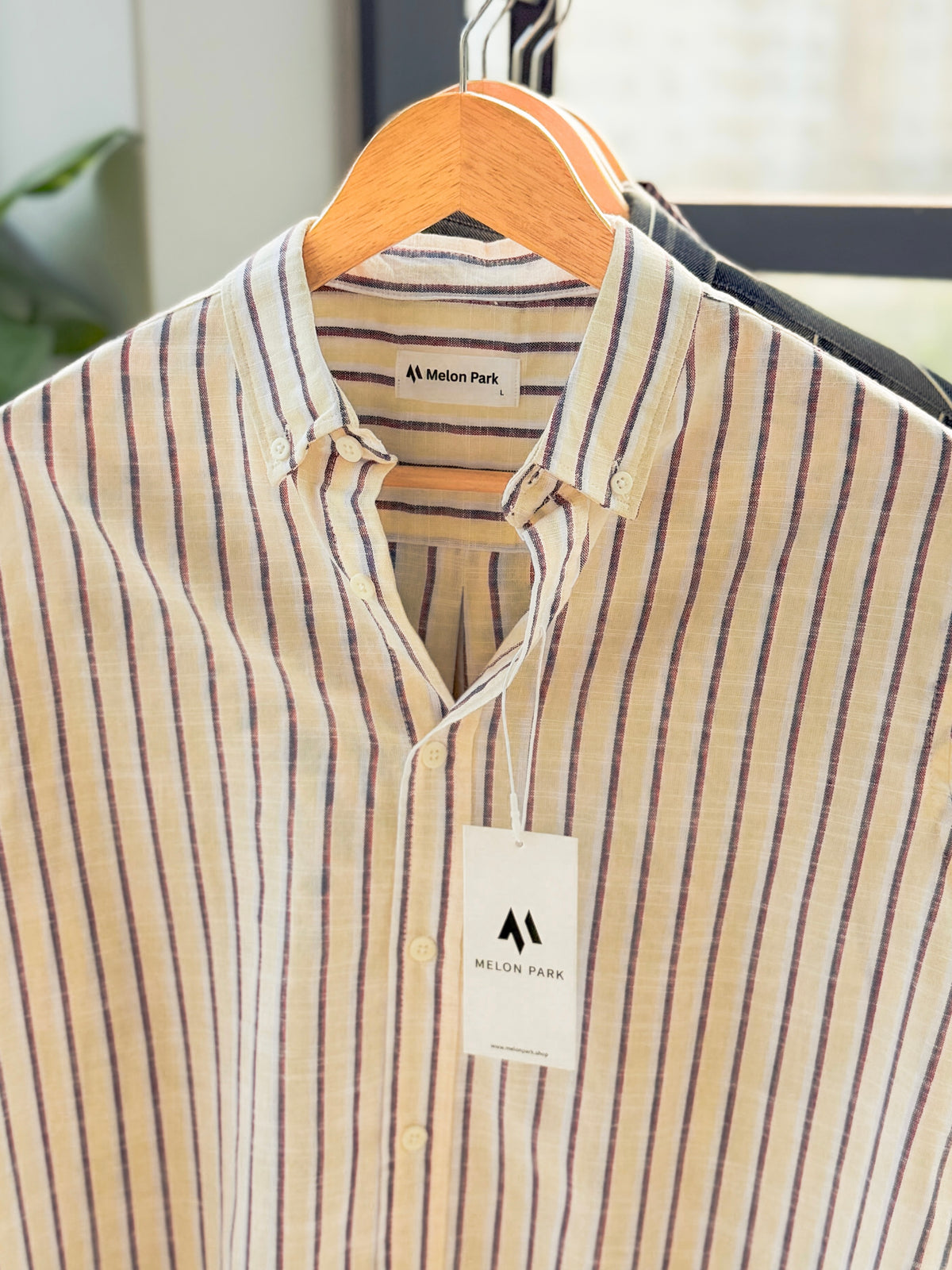 Gentle stripe shirt - Butter Glow