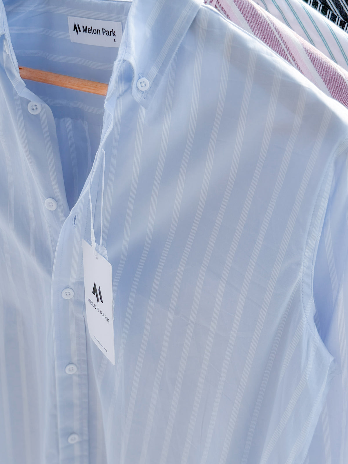Gentle stripe shirt - Powder Sky