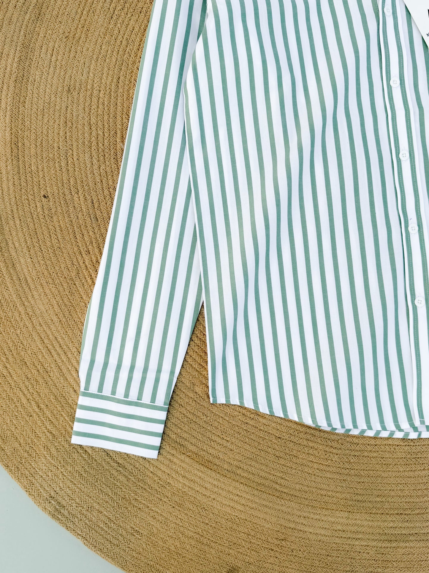Old Money full sleeve shirt - Mint stripe ( New )