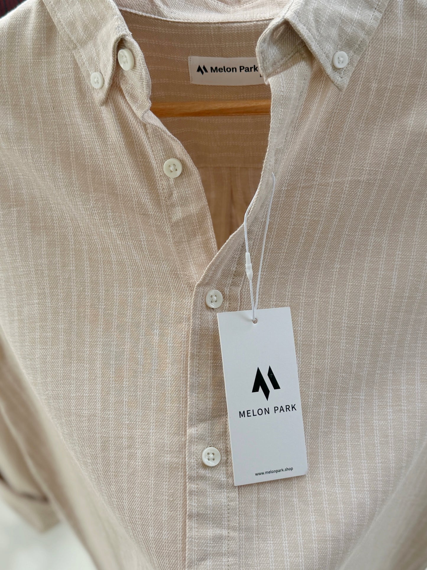 Gentle stripe shirt - Chai Glow
