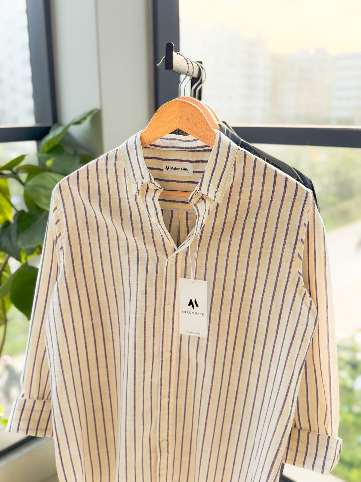 Gentle stripe shirt - Butter Glow