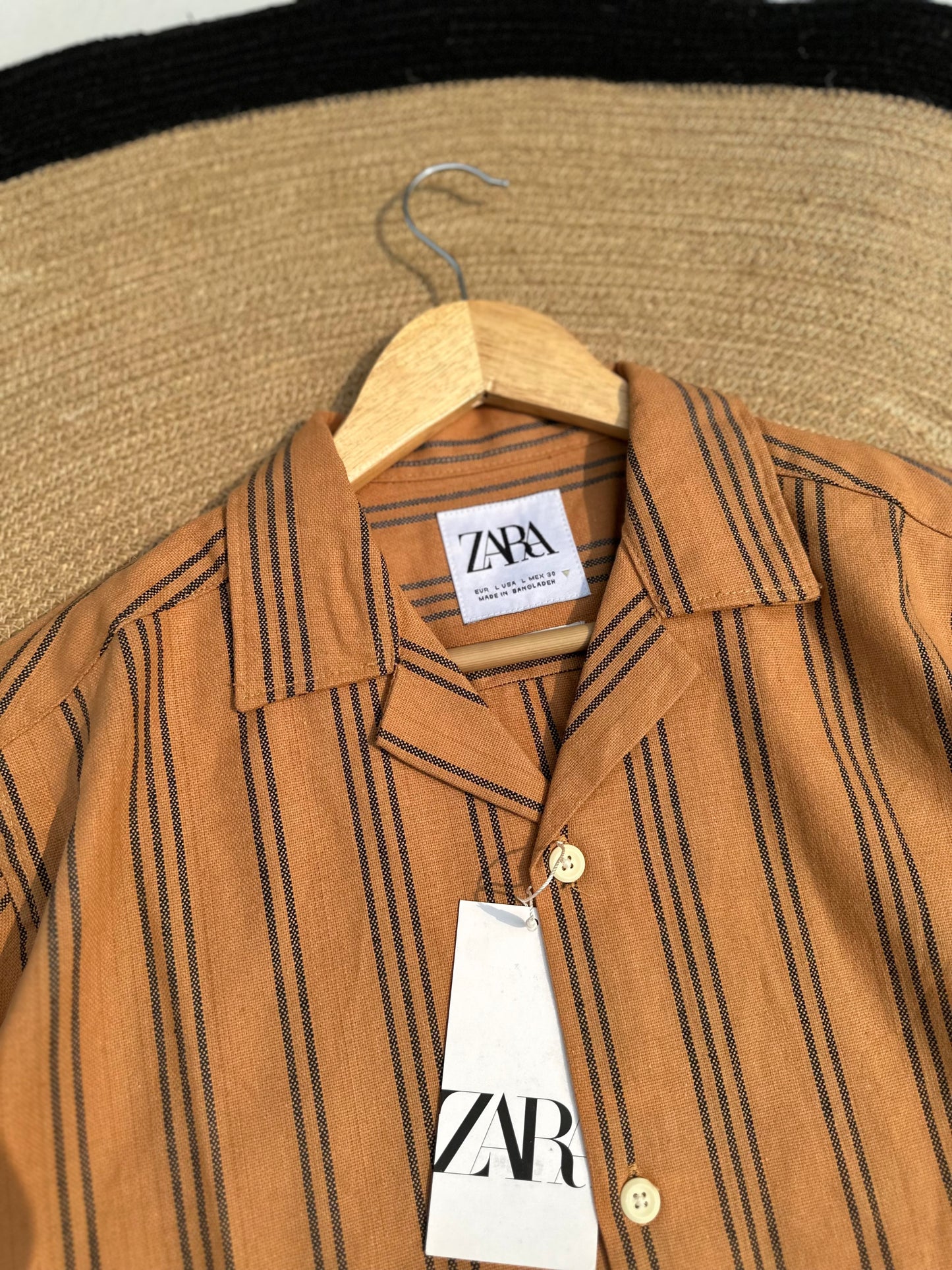 Brown Stripe Old Money Cuban Shirt