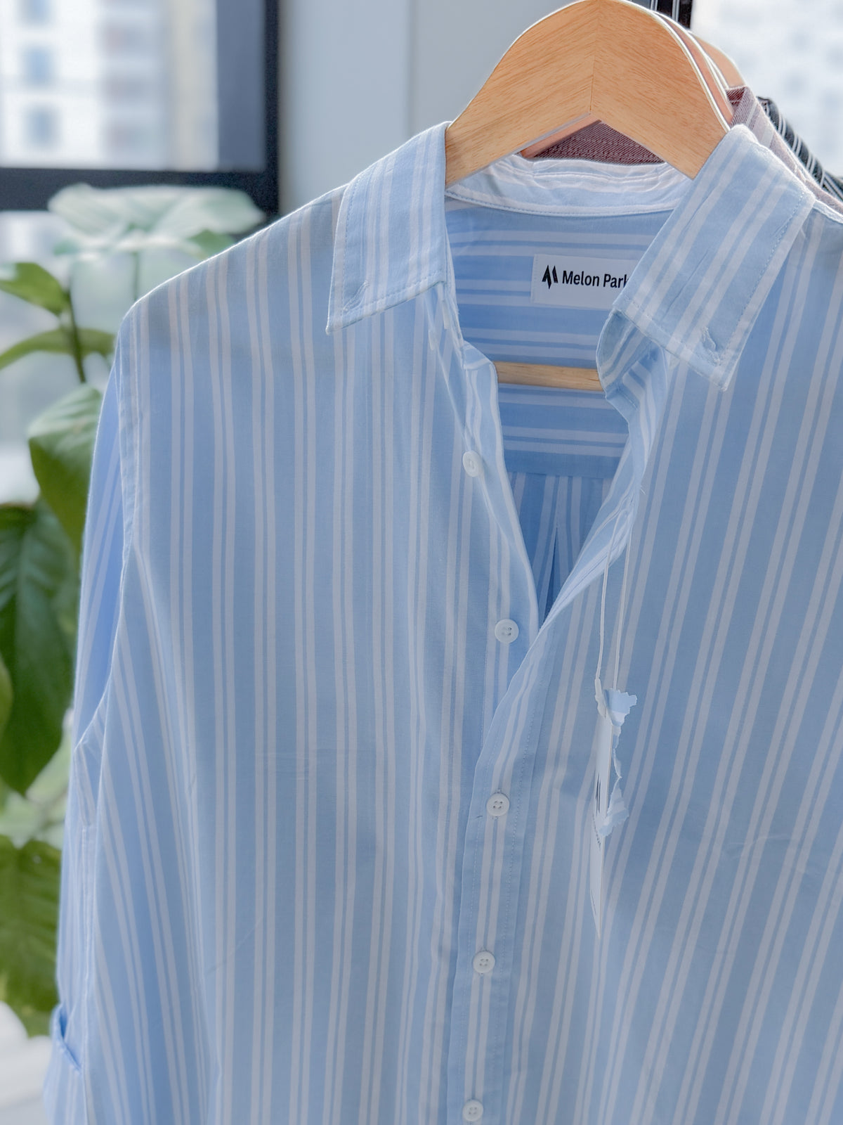 Gentle stripe shirt - Blue Glacier
