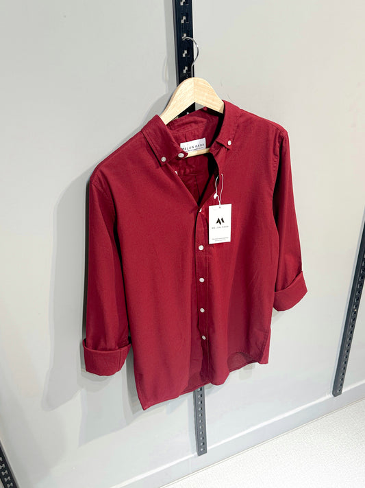 Oxford Shirt - Midnight Maroon