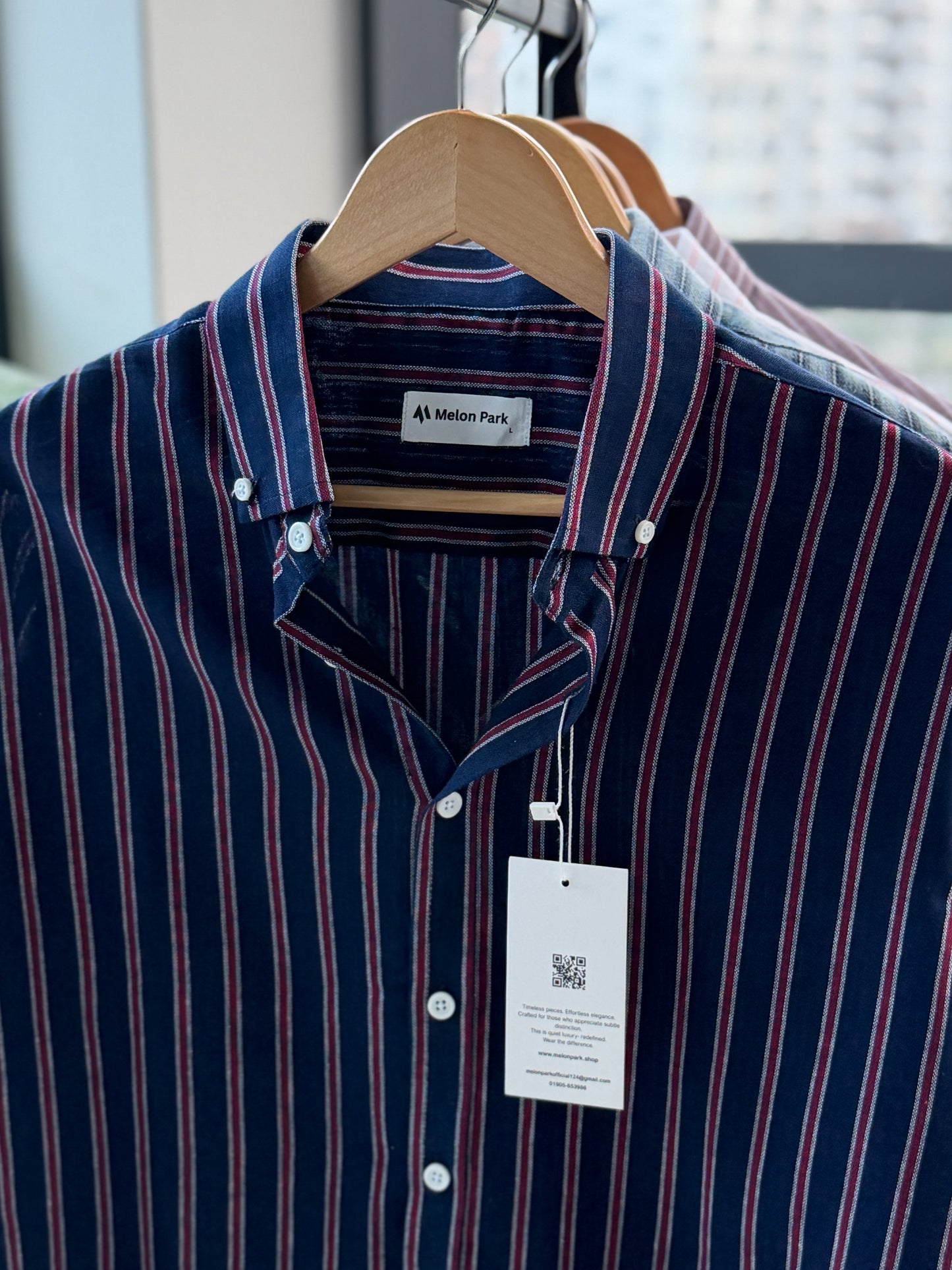Gentle stripe shirt - Maritime Indigo