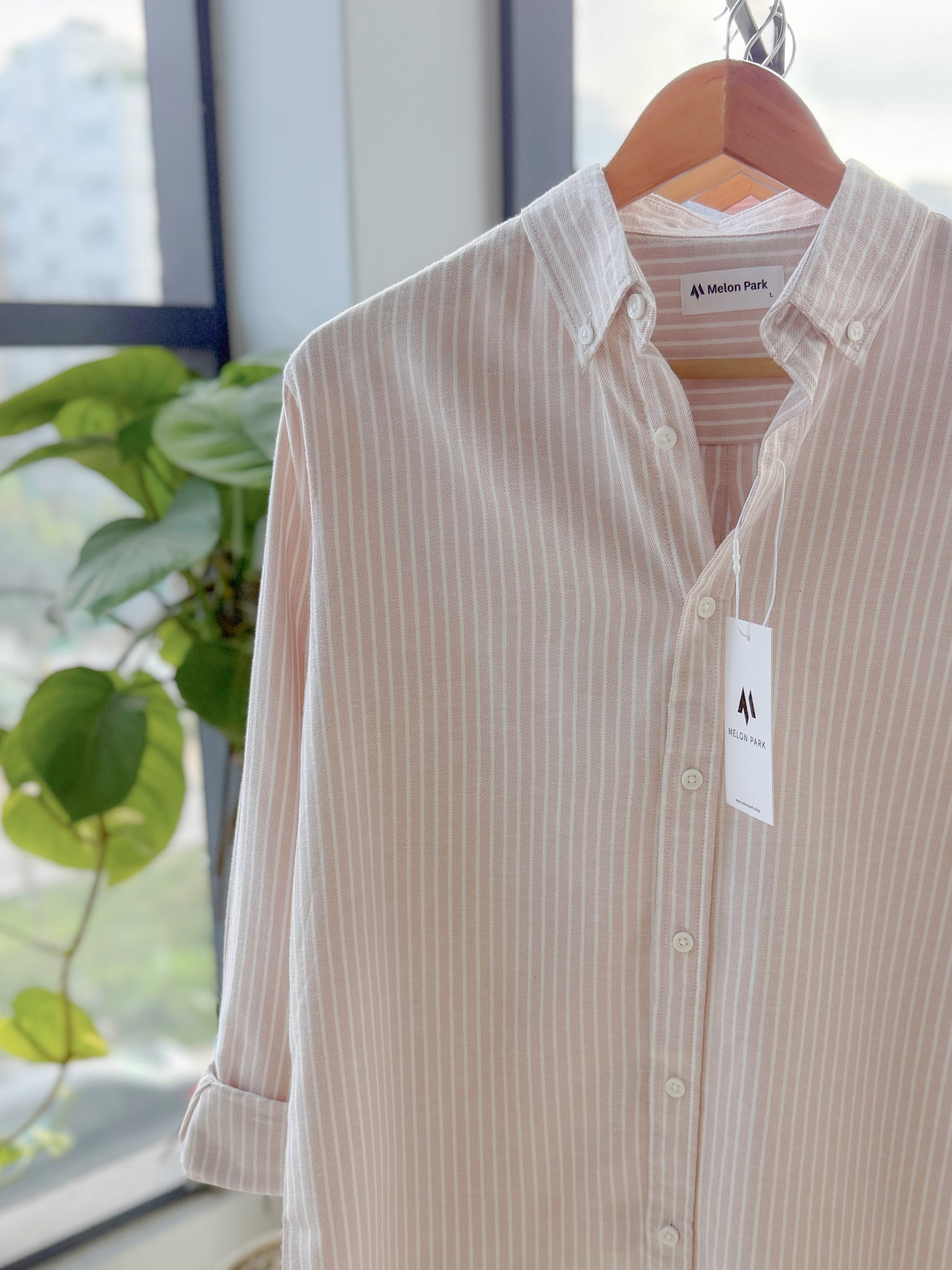 Gentle stripe shirt - Ivory Dune