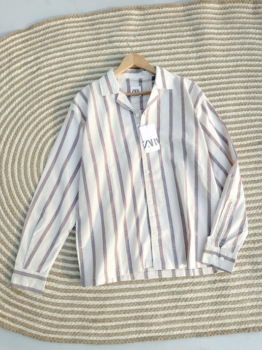 Off-white with chocolate Cuban full sleeve - Dropshoulder