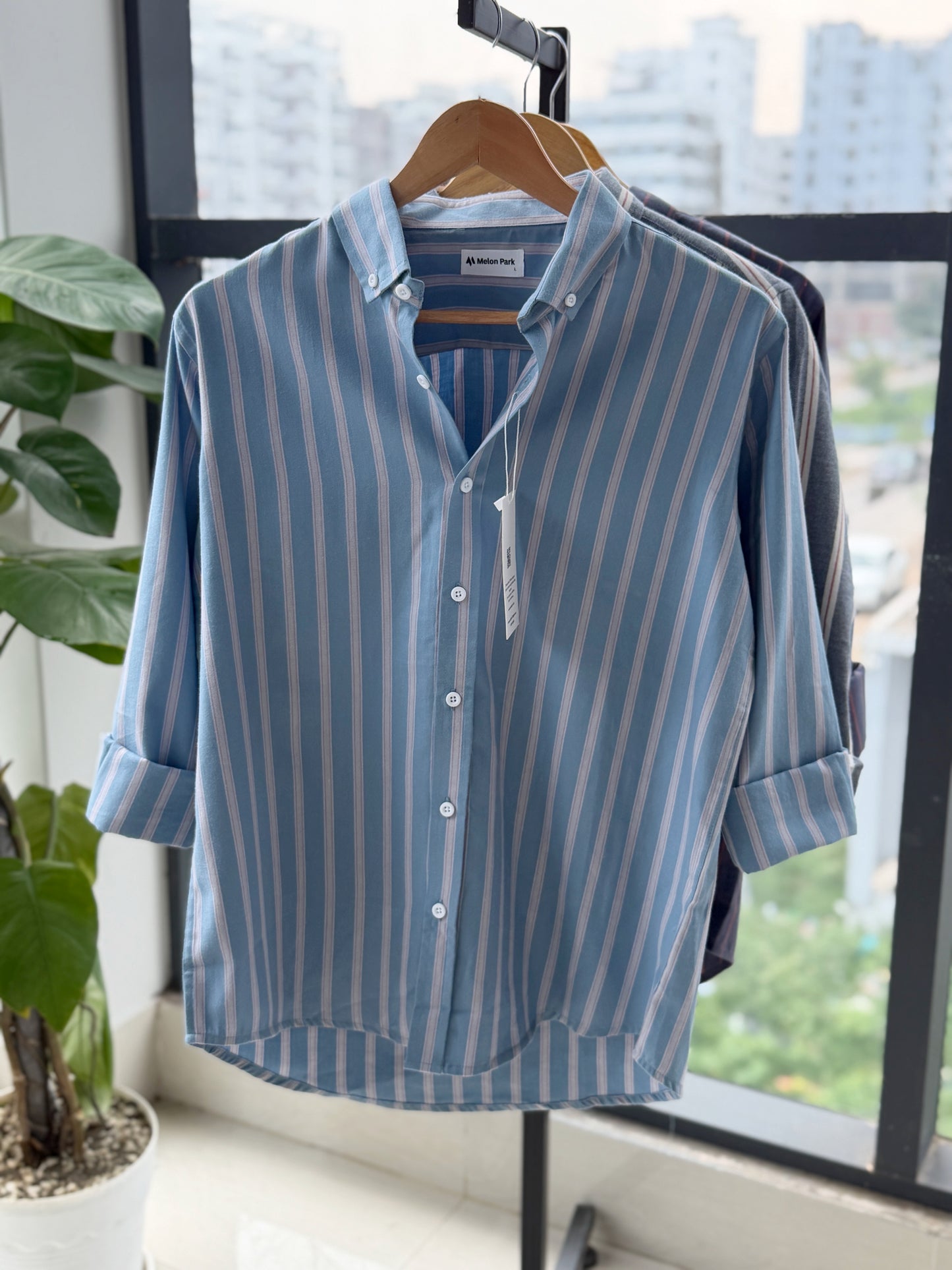 Gentle stripe shirt - Santorini