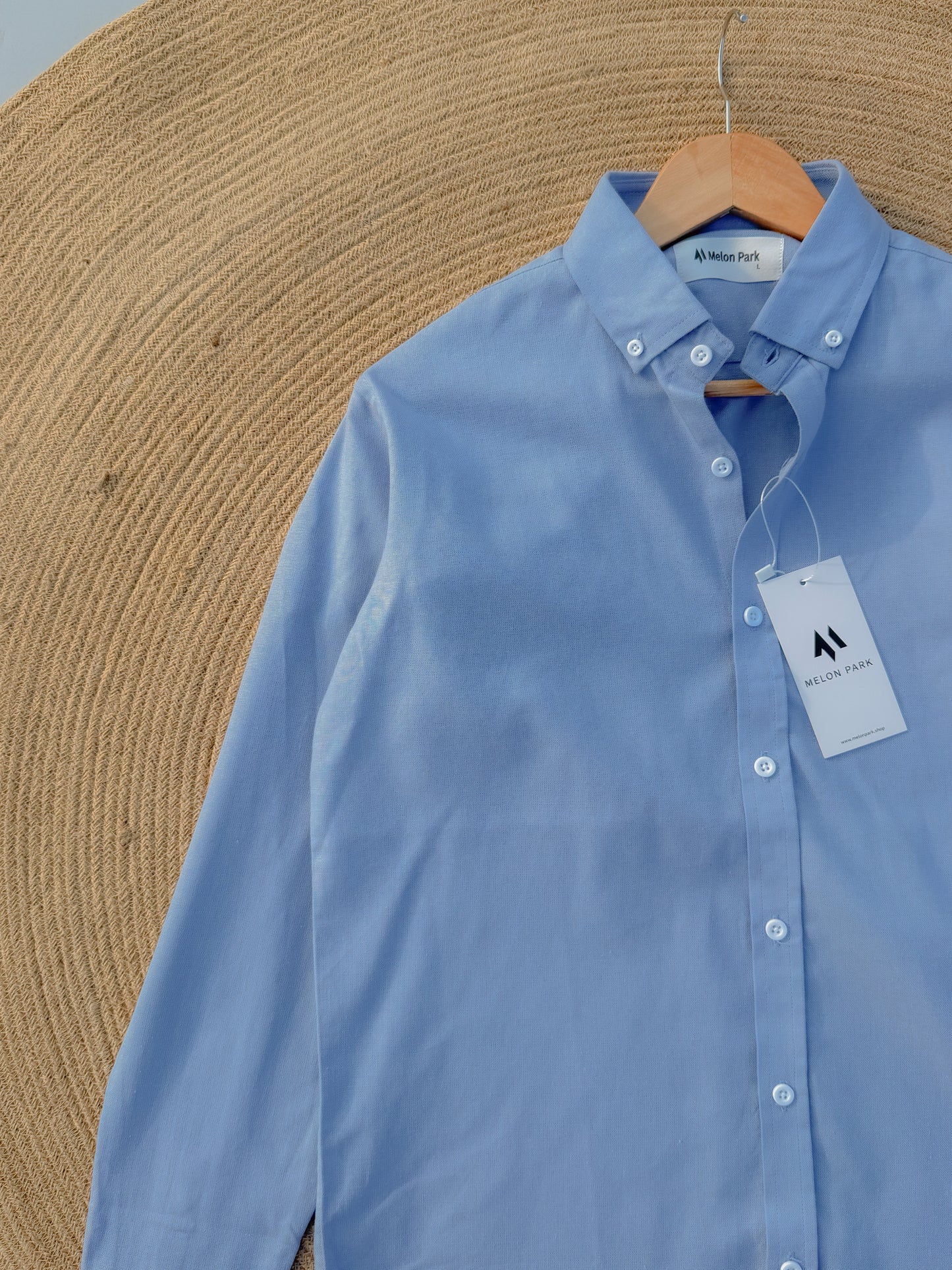 Signature Remi cotton shirt - Sky Blue