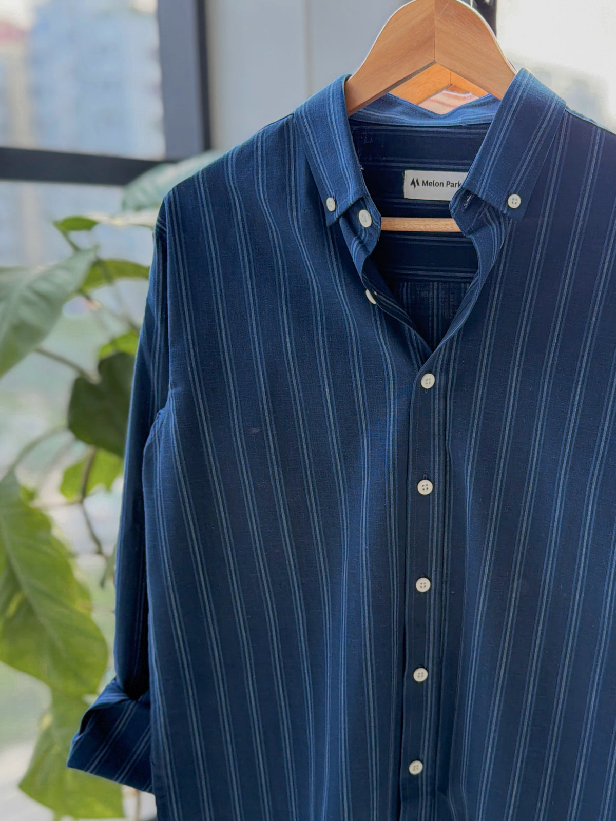 Gentle stripe shirt - Industrial Blue