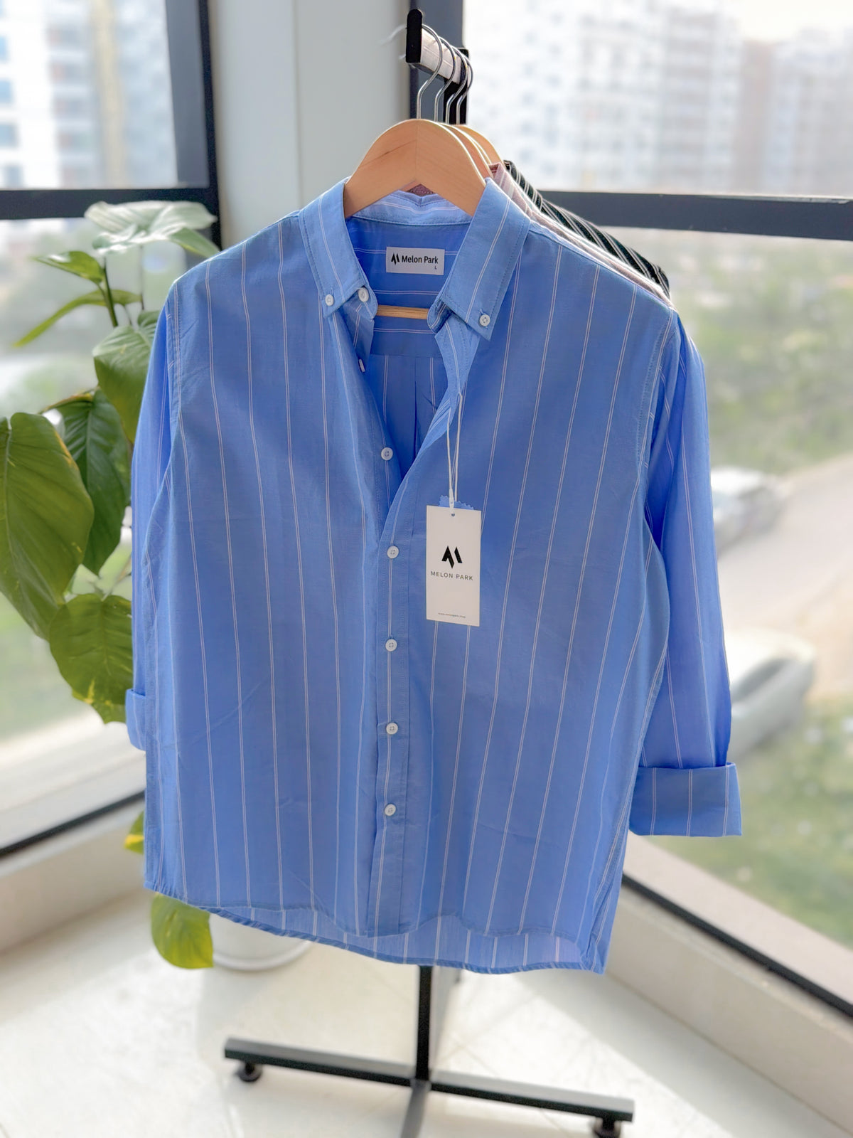 Gentle stripe shirt - Royal Slate