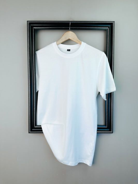 White Half Sleeve Tshirt