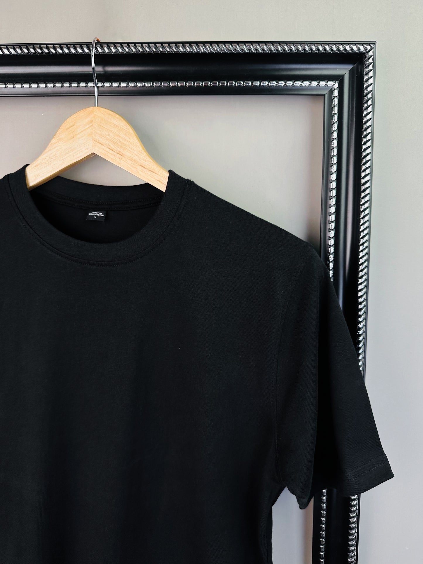 Black Half Sleeve Tshirt