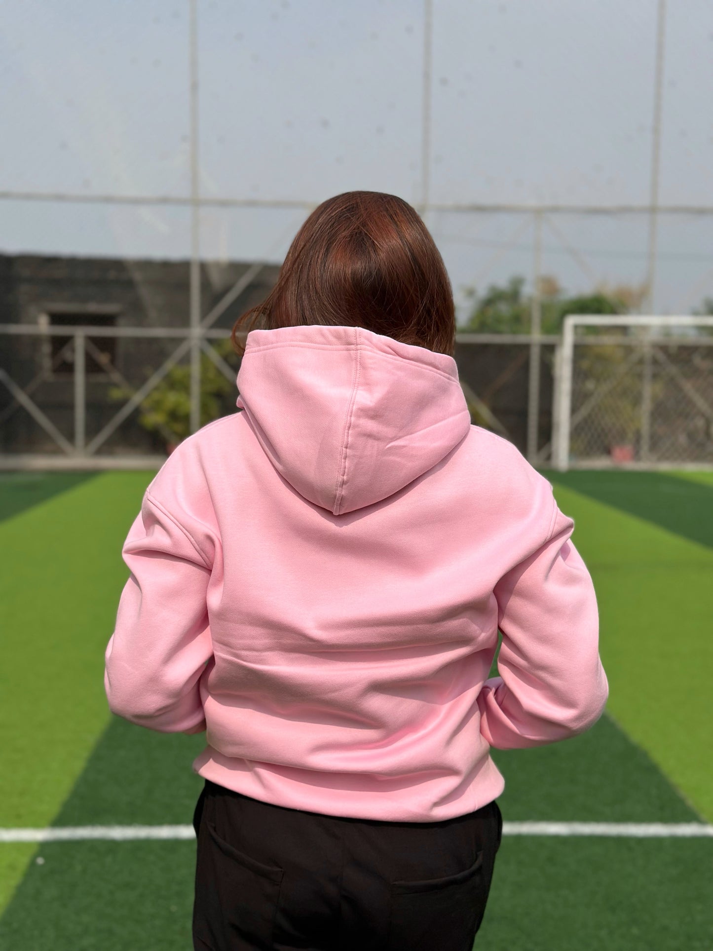 Women Pink Dropshoulder Hoodie