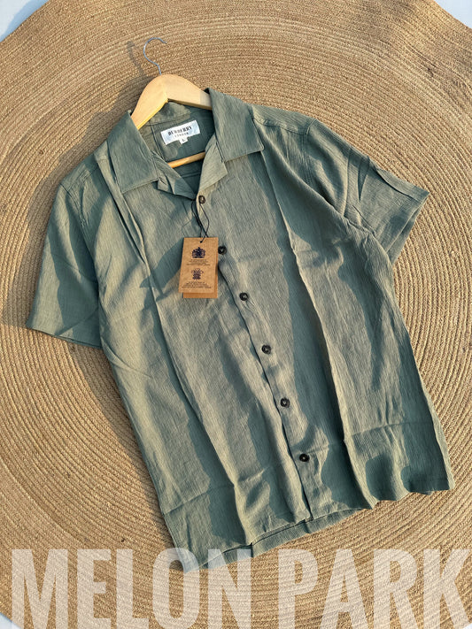 Olive Classic Cuban Shirt